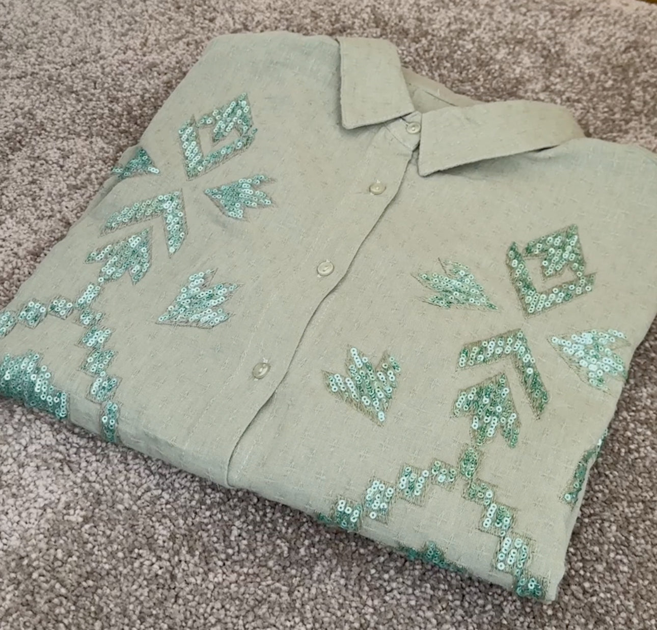 Sequin Embroidered Shirt