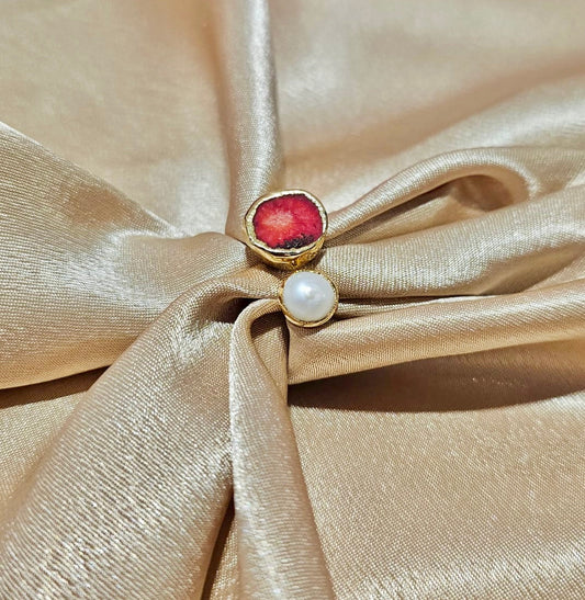 Aydin Pink Stone With Pearl