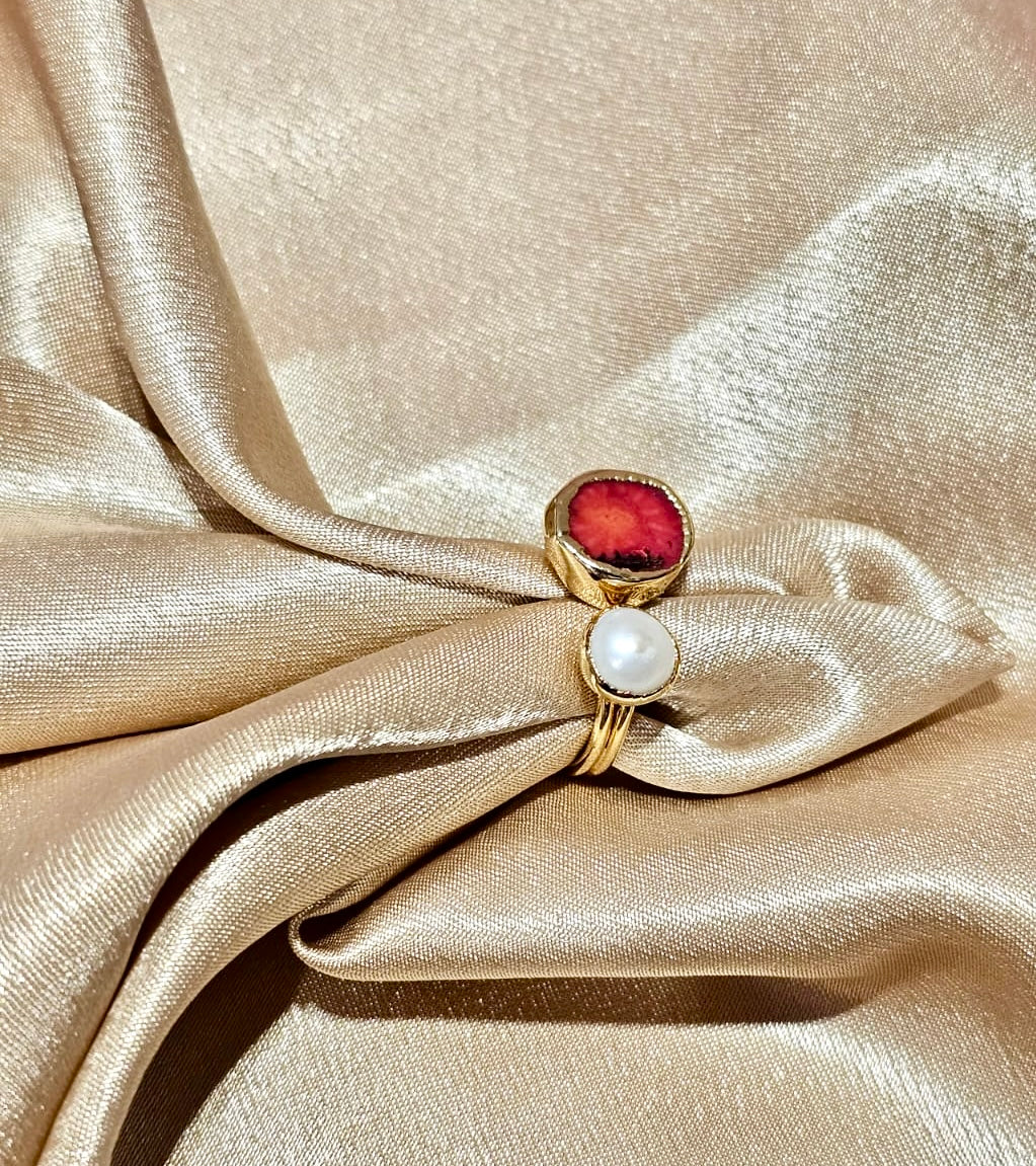 Aydin Pink Stone With Pearl