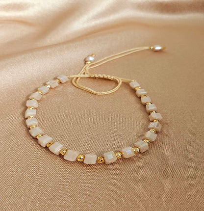 Faz Adjustable Beaded Bracelet with Pull String – Multiple Colours Available