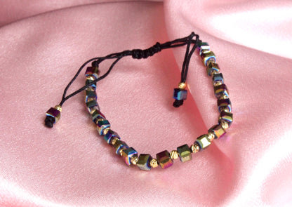 Faz Adjustable Beaded Bracelet with Pull String – Multiple Colours Available