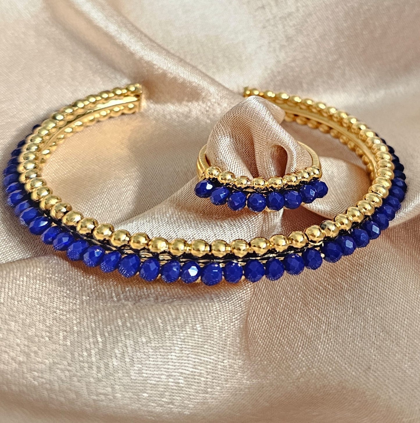 Faz Bead Bangle & Ring Set