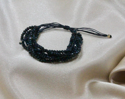 Multi-Layered Shiny Beaded Bracelet – Stacked Statement Look