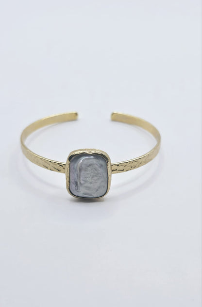 Shyn Mother of Pearl Square Bangle