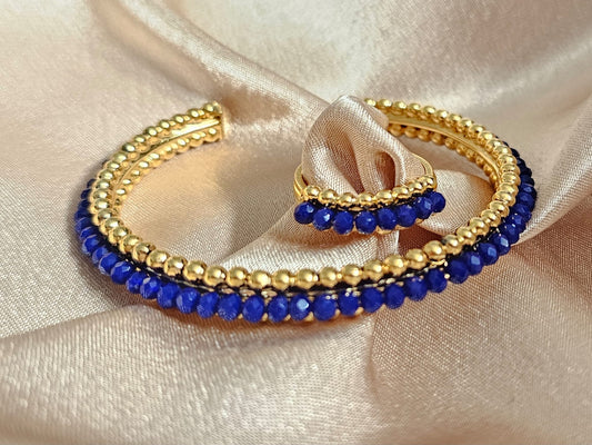 Faz Bead Bangle & Ring Set