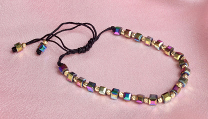 Faz Adjustable Beaded Bracelet with Pull String – Multiple Colours Available