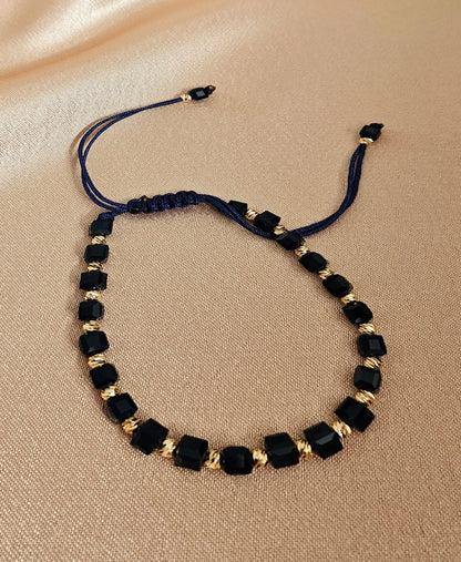 Faz Adjustable Beaded Bracelet with Pull String – Multiple Colours Available