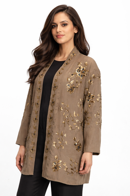 Glimmer & Grace Embroidered Kimono
