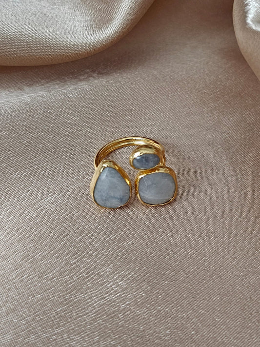 Shyn Mother of Pearl 3 stone Ring