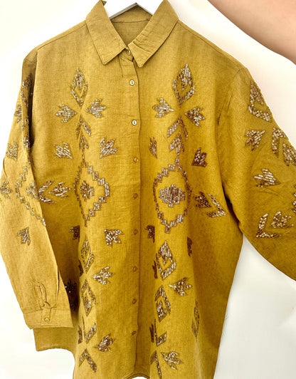 Sequin Embroidered Shirt