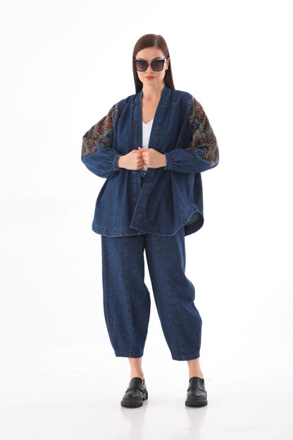 Embroidered Artisan Kimono Jacket – Embellished Handcrafted Detail