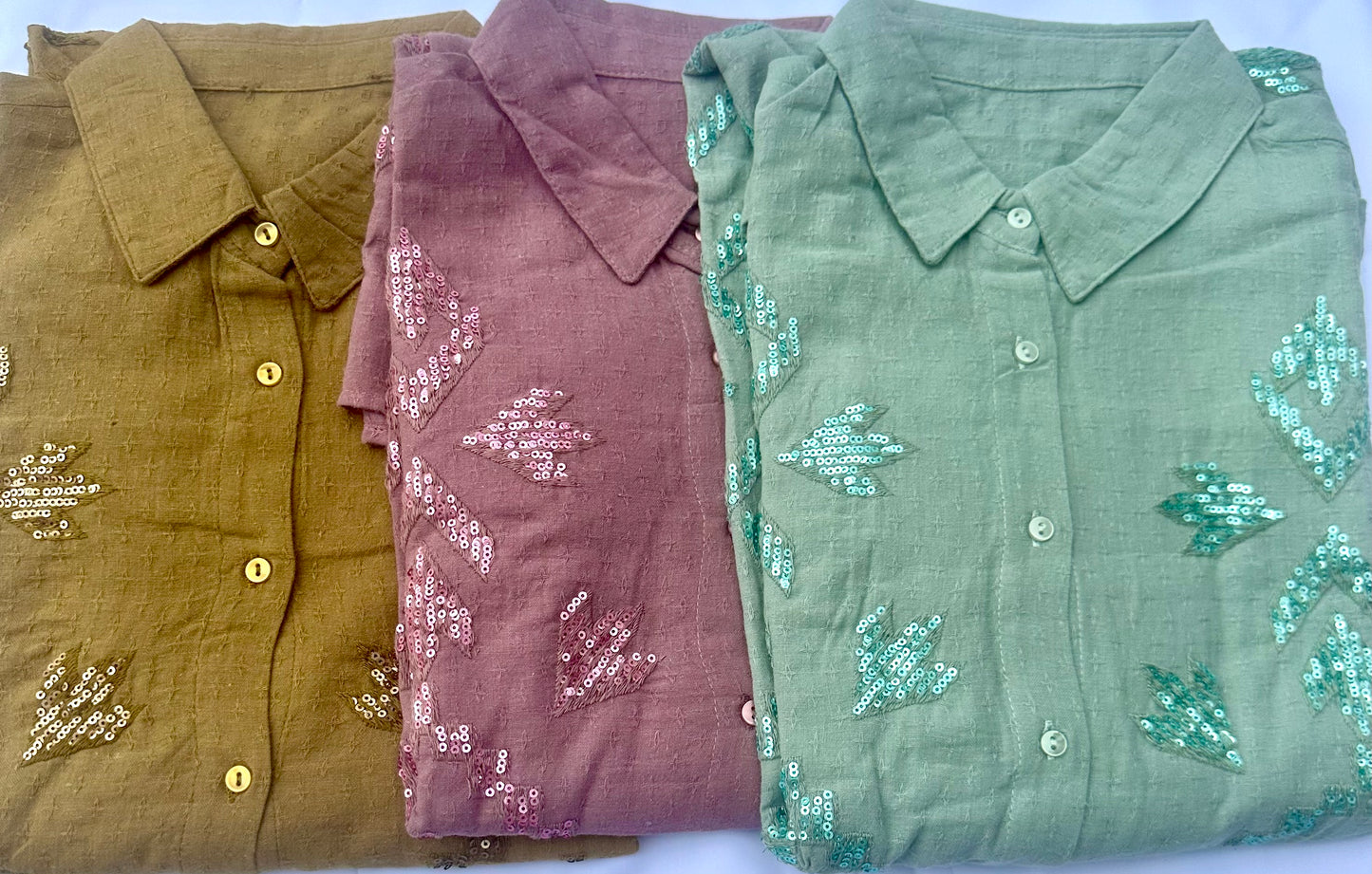 Sequin Embroidered Shirt