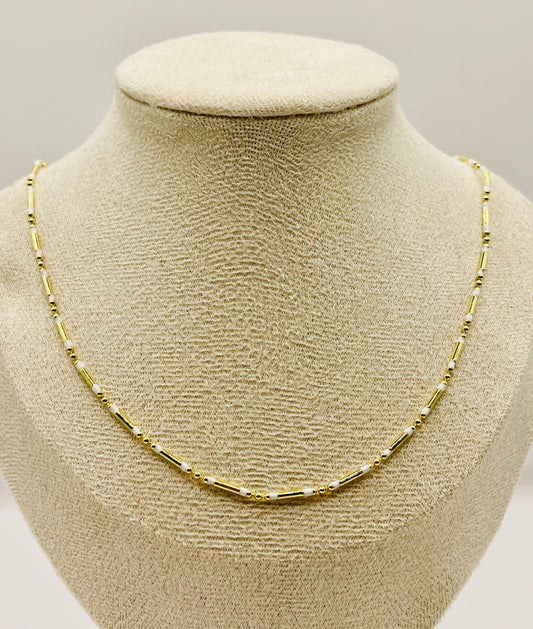 Gilded Whisper Morse Code Necklace