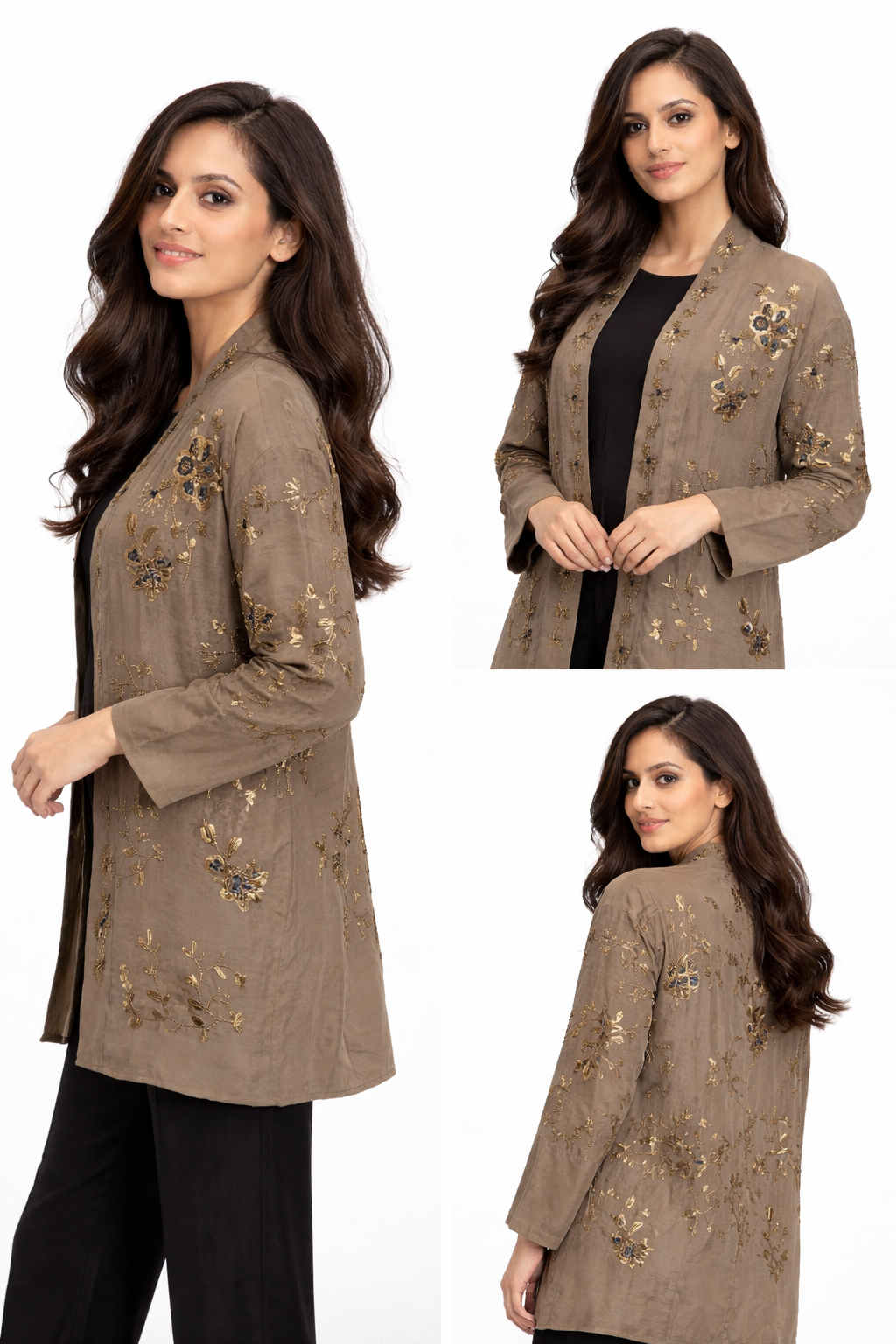 Glimmer & Grace Embroidered Kimono