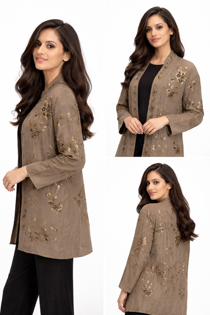 Glimmer & Grace Embroidered Kimono