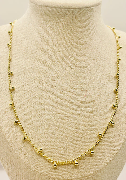 Dainty Gold Plated Satellite Necklace