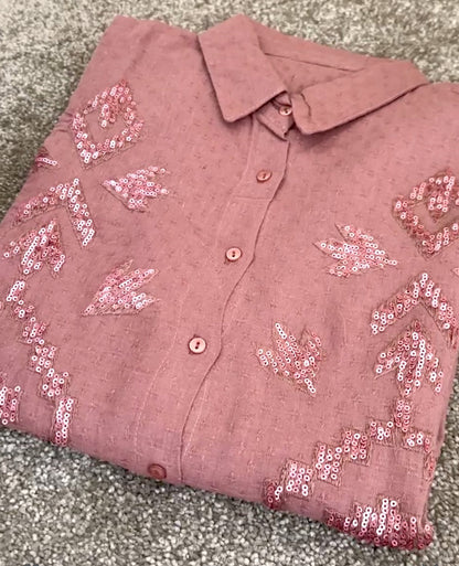Sequin Embroidered Shirt
