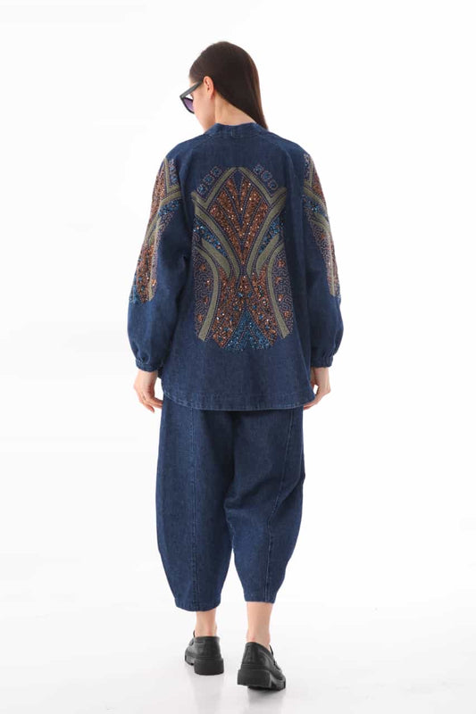 Embroidered Artisan Kimono Jacket – Embellished Handcrafted Detail