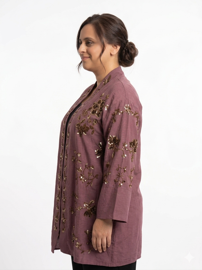 Glimmer & Grace Embroidered Kimono