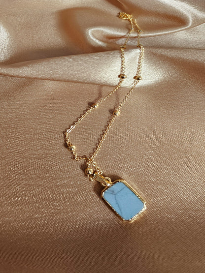Zen Blue Pendant Necklace