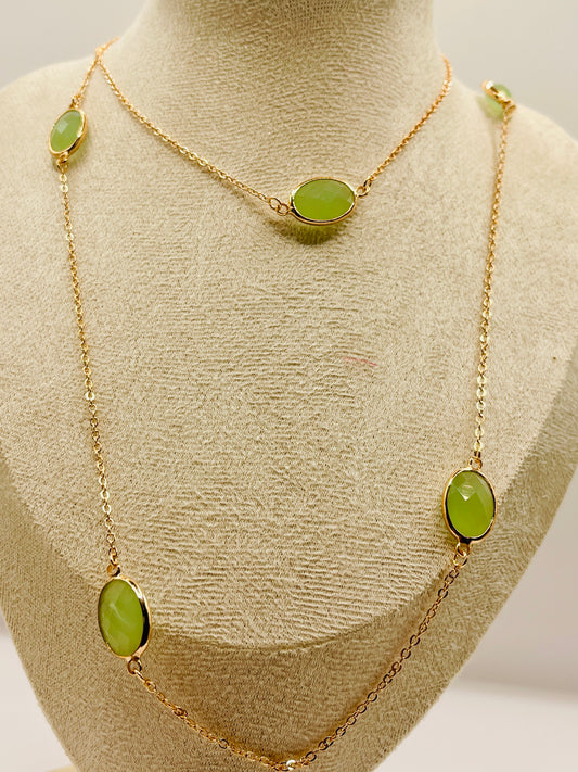 Lush Lime Station Long Necklace