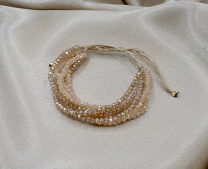 Multi-Layered Shiny Beaded Bracelet – Stacked Statement Look