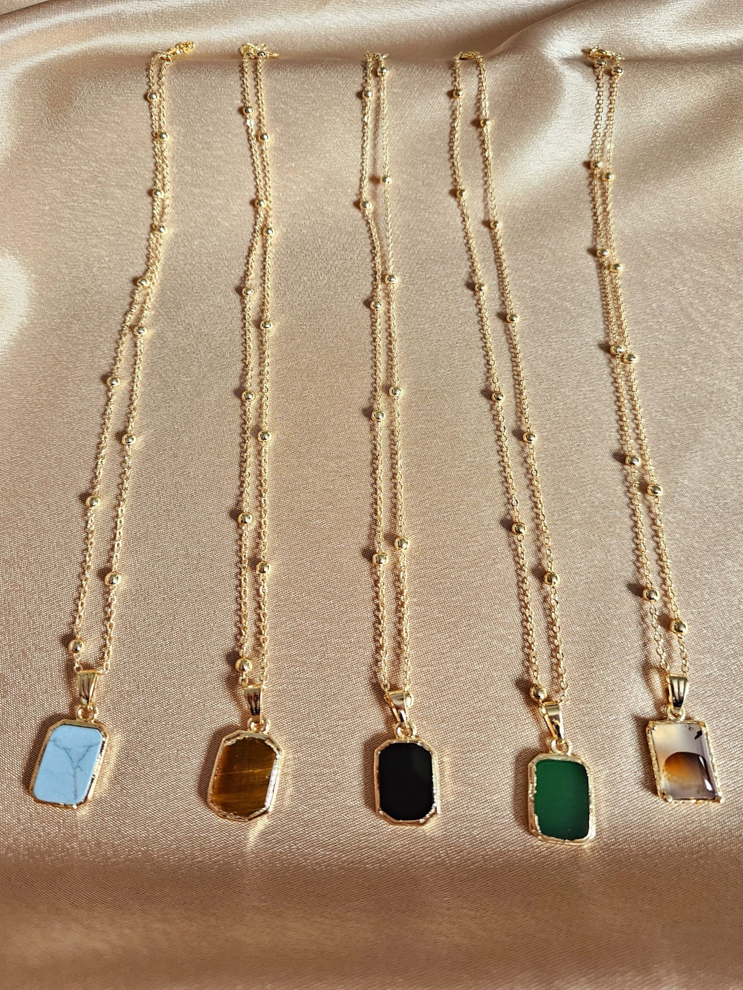 Zen Green Stone Pendant Necklace