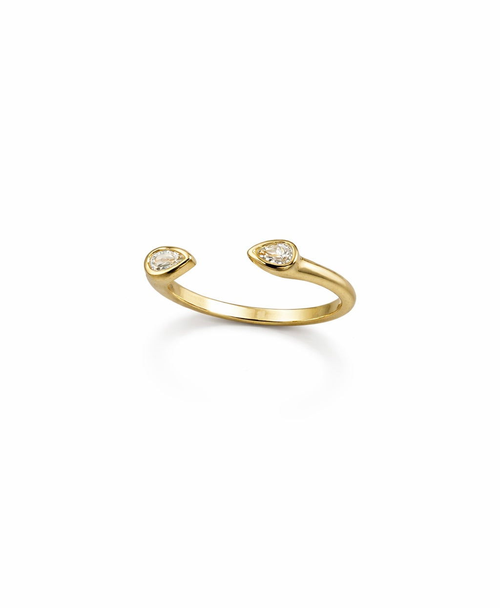 "Toi et Moi" Pear Drop Open Ring