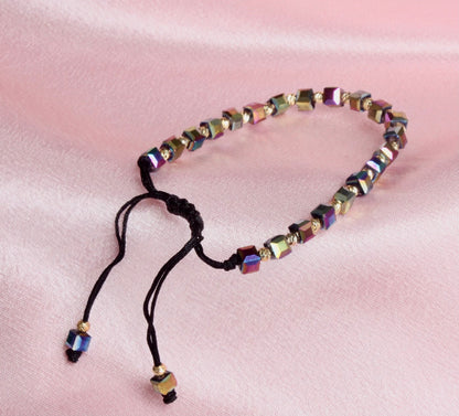 Faz Adjustable Beaded Bracelet with Pull String – Multiple Colours Available