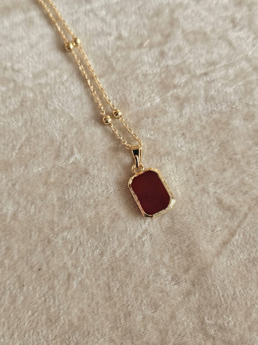 Zen Maroon pendant necklace