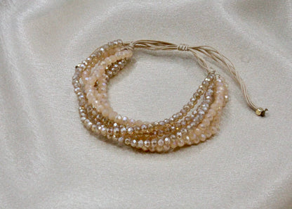 Multi-Layered Shiny Beaded Bracelet – Stacked Statement Look