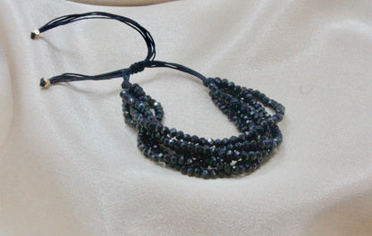 Multi-Layered Shiny Beaded Bracelet – Stacked Statement Look