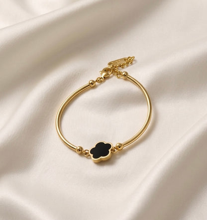 Four-Leaf Clover Bangle Bracelet
