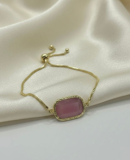 Miray Rectangular stone toggle bracelet