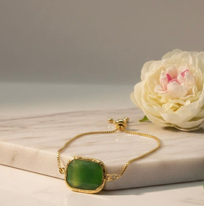 Miray Rectangular stone toggle bracelet